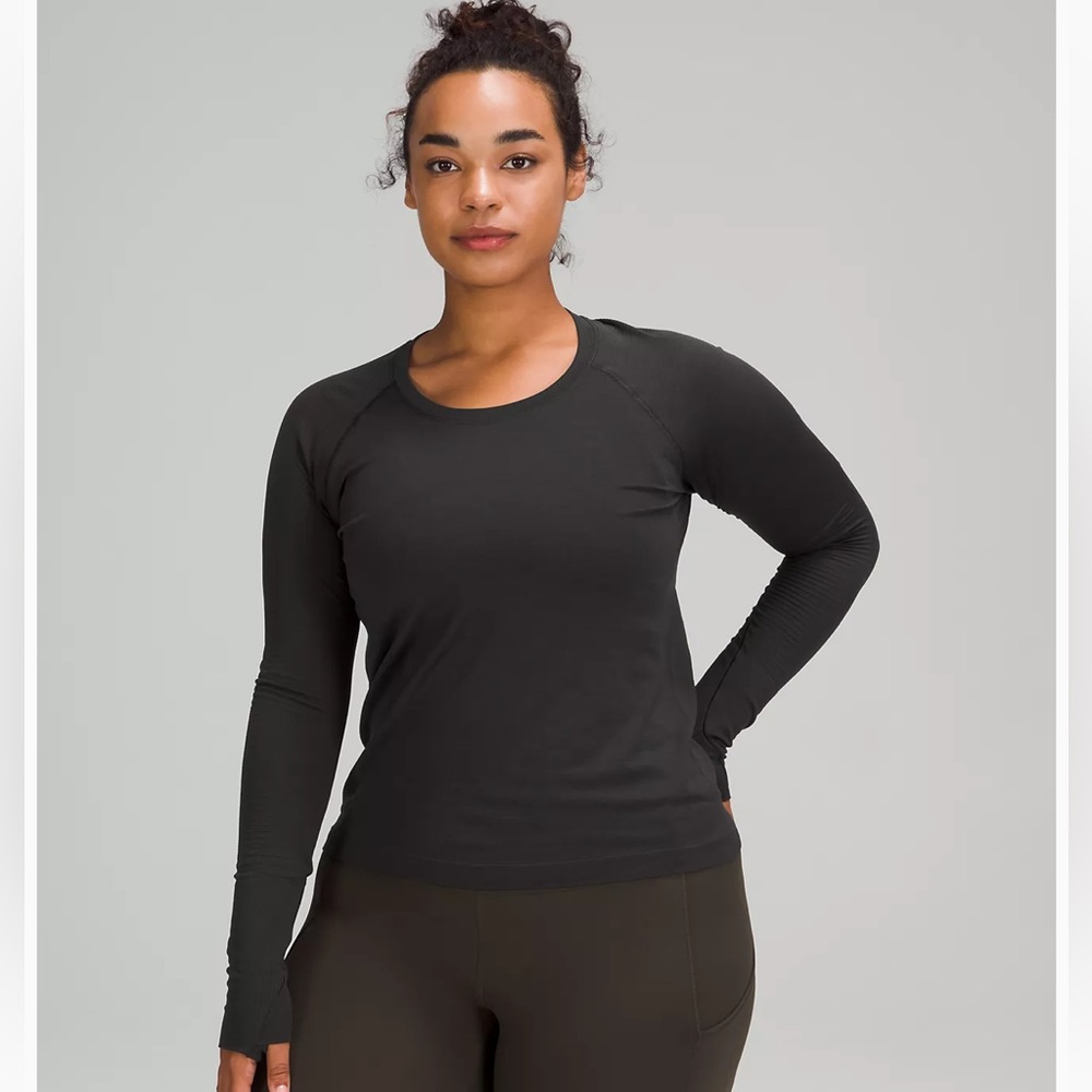 Swiftly Tech Long-Sleeve Shirt 2.0. Black. Size 4